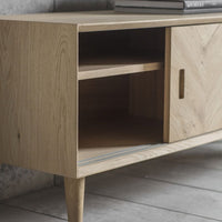 Gallery Interiors Milano Scandi Media Unit in Oak