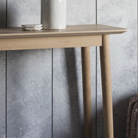 Gallery Interiors Milano Scandi Console Table in Oak