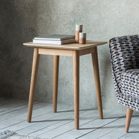 Gallery Interiors Milano Scandi Side Table in Light Oak