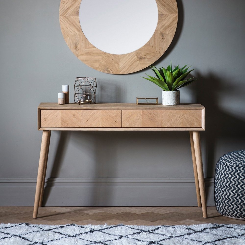 Gallery Milano 2 Drawer Console Table-GalleryDirect-Olivia's 