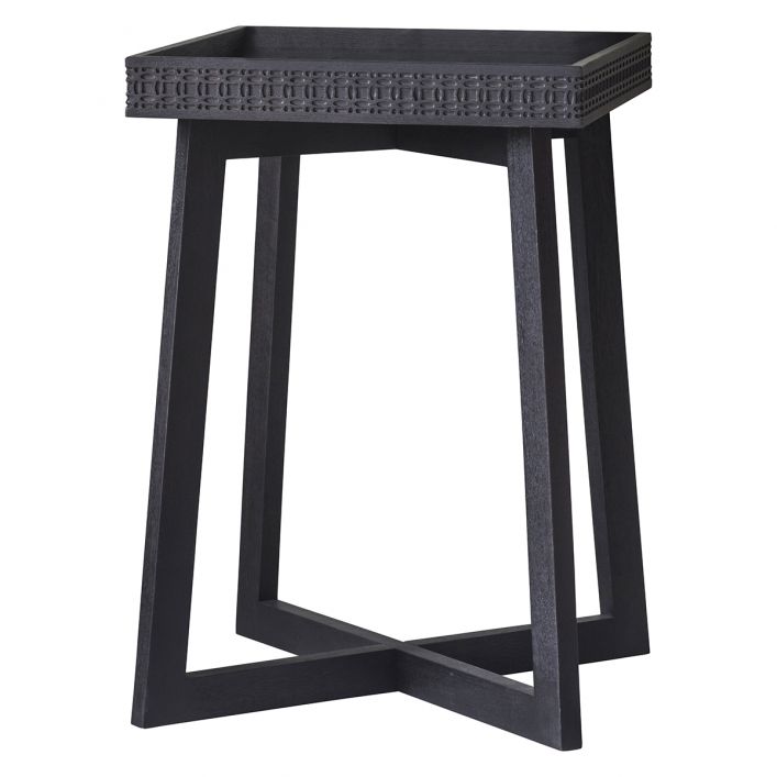 Gallery Interiors Boho Boutique Side Table in Black