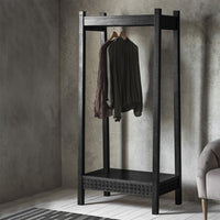 Gallery Interiors Boho Boutique Open Wardrobe Black