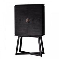 Gallery Interiors Boho Boutique Cocktail Cabinet Black