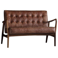 Gallery Interiors Humber 2 Seater Sofa in Vintage Brown Leather