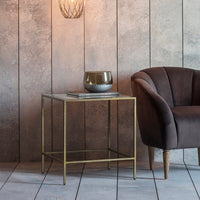 Gallery Interiors Rothbury Side Table in Bronze