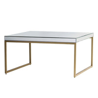 Gallery Interiors Pippard Mirrored Top Coffee Table in Champagne