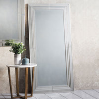 Gallery Interiors Knapton Leaner Mirror in Chrome