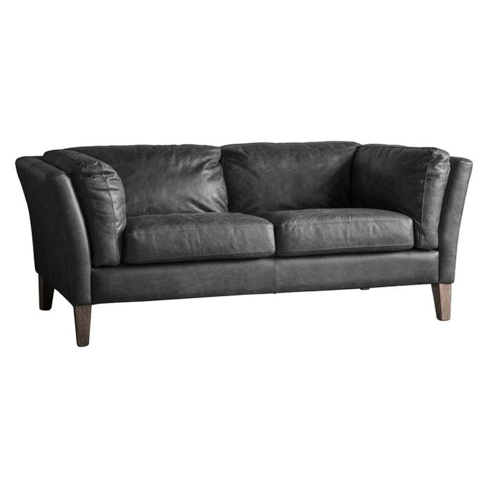  GalleryDirect-Gallery Interiors Enfield 2 Seater Sofa-Black 629 