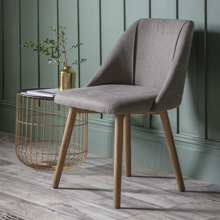 Gallery Interiors Hudson Living Set of 2 Elliot Dining Chairs in Slate Grey