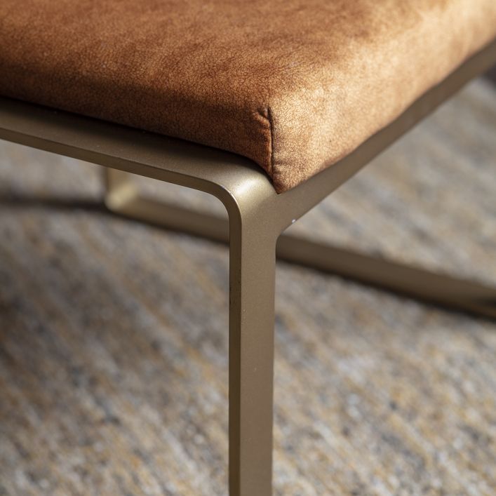 Fabien Footstool Ochre | Outlet Olivia's 3