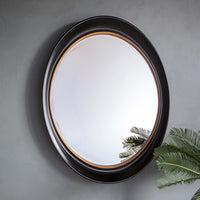 Gallery Interiors Fiddock Mirror in Black and Gold