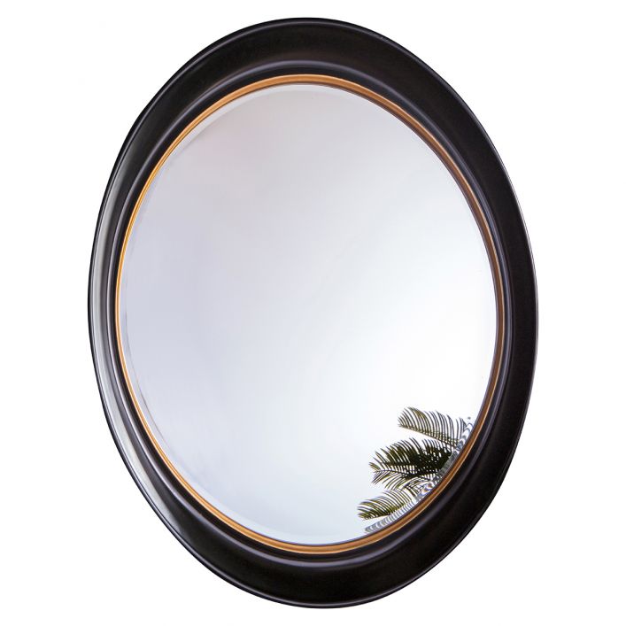 Gallery Interiors Fiddock Mirror in Black and Gold