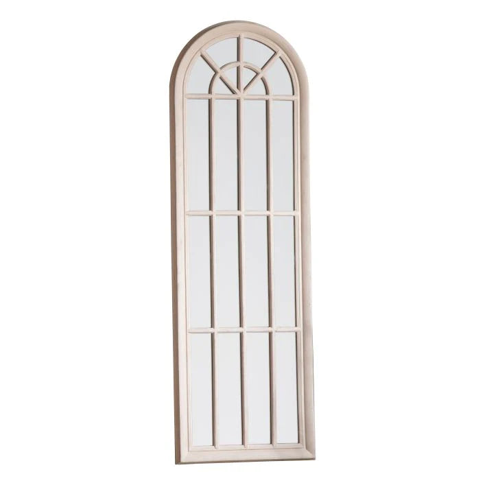  GalleryDS-Gallery Interiors Curtis Arched Window Pane Mirror - Antique White-White 917 
