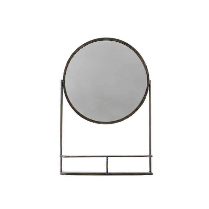 Gallery Interiors Industrial Emerson Mirror with Shelf | Outlet
