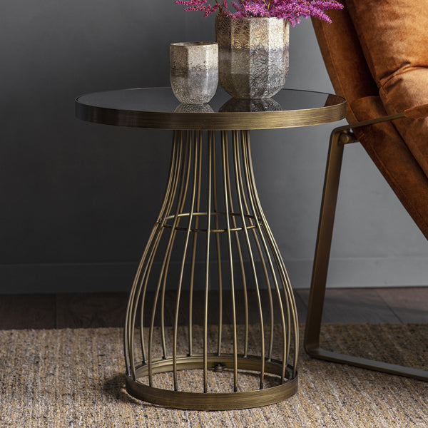 Gallery Interiors Southgate Side Table in Bronze
