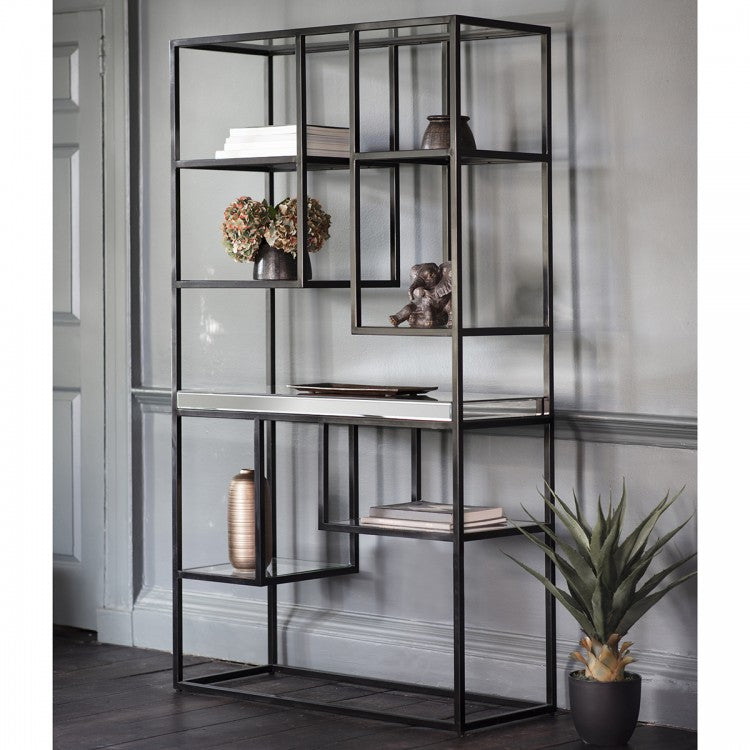 Gallery Pippard Open Display Unit Black-GalleryDirect-Olivia's