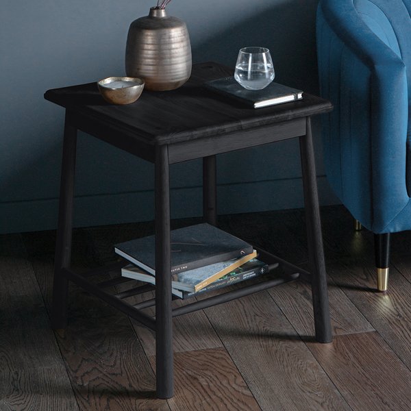 Gallery Interiors Wycombe Side Table Black