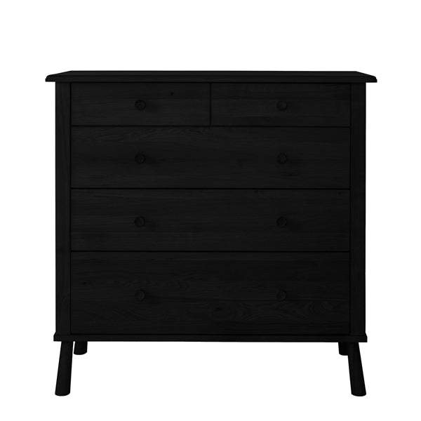 Wycombe 5 Drawer Chest - Black GalleryDirect 1