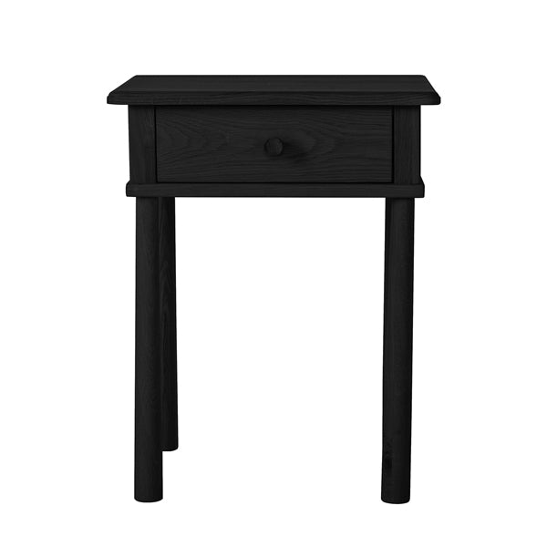 Gallery Interiors Wycombe 1 Drawer Bedside Black