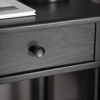 Gallery Interiors Wycombe 1 Drawer Bedside Black