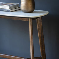 Gallery Interiors Barcelona Console Table with Marble Top