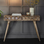 Gallery Interiors Tuscany Console Table Burnt Wax