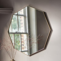 Gallery Interiors Bowie Octagon Mirror Champagne