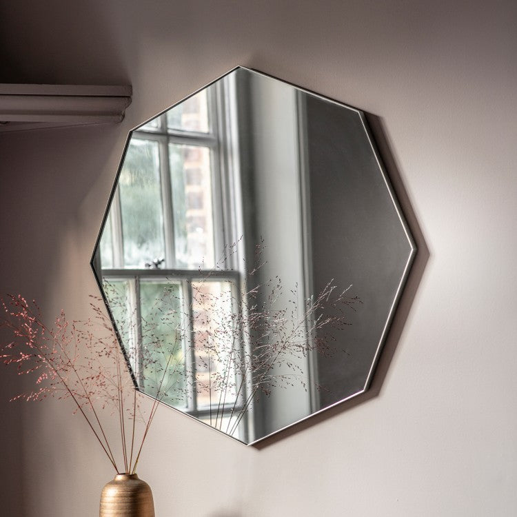 Bowie Octagon Mirror in Silver GalleryDirect 2