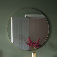 Gallery Interiors Bowie Round Mirror Champagne