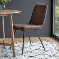 Gallery Interiors Set of 2 Newton Dining Chair Brown