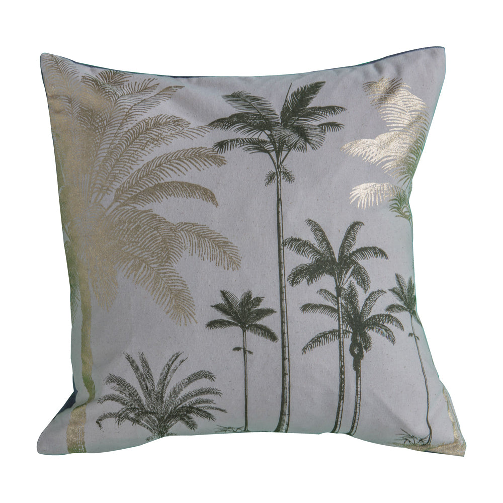  GalleryDirect-Gallery Interiors Palm Trees Metallic Cushion-Multicoloured 501 