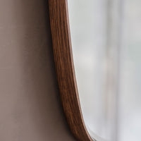 Gallery Interiors Keaton Oval Walnut Mirror