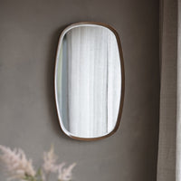 Gallery Interiors Keaton Oval Walnut Mirror