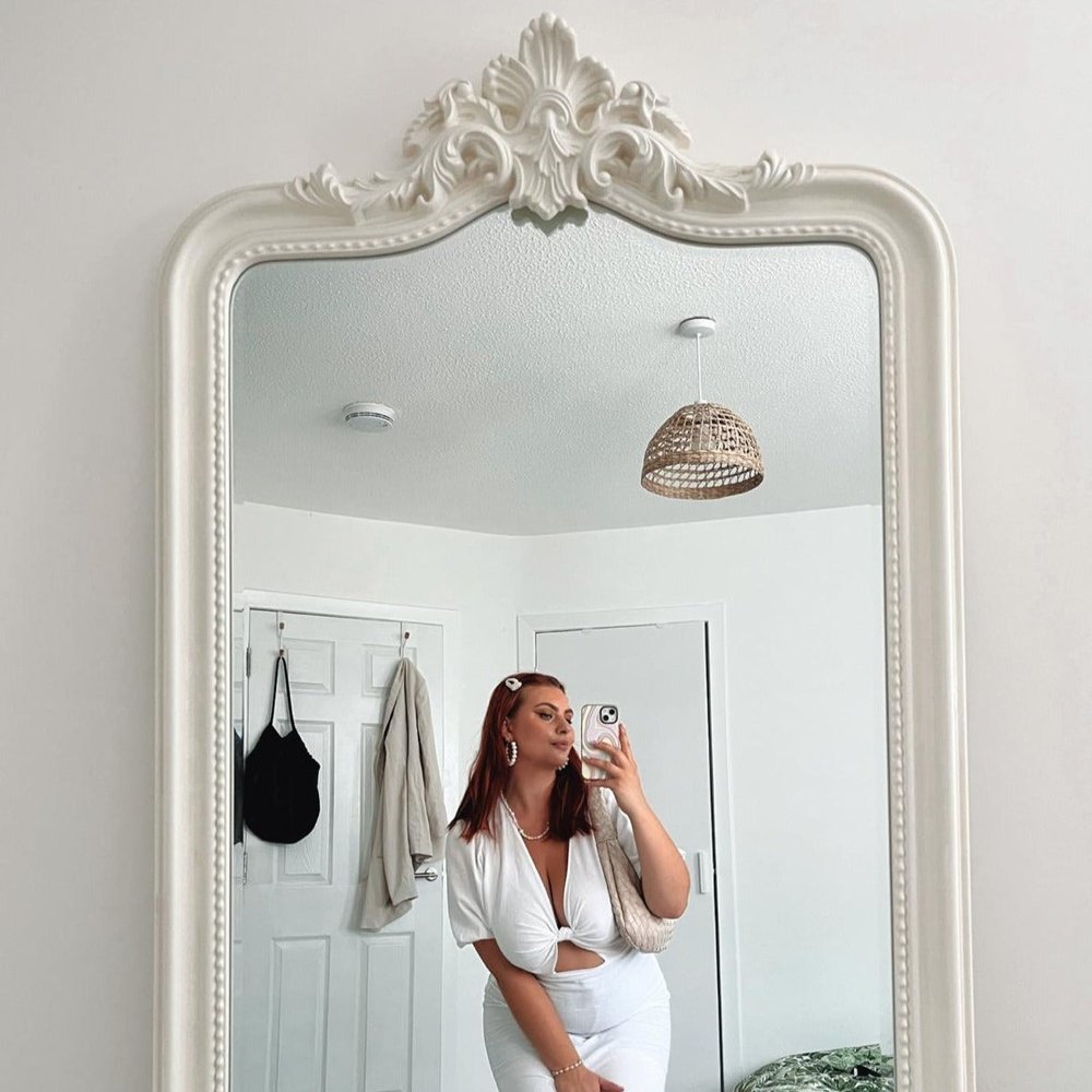 Gallery Interiors Cagney Mirror in White