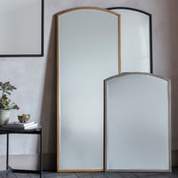 Gallery Interiors Antique Full Length Higgins Arch Mirror in Gold