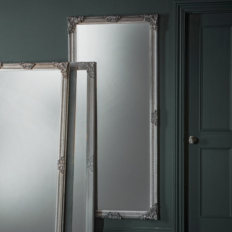 Gallery Interiors Fiennes Leaner Mirror Silver