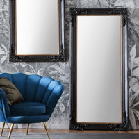 Gallery Interiors Harrelson Leaner Mirror in Antique Black