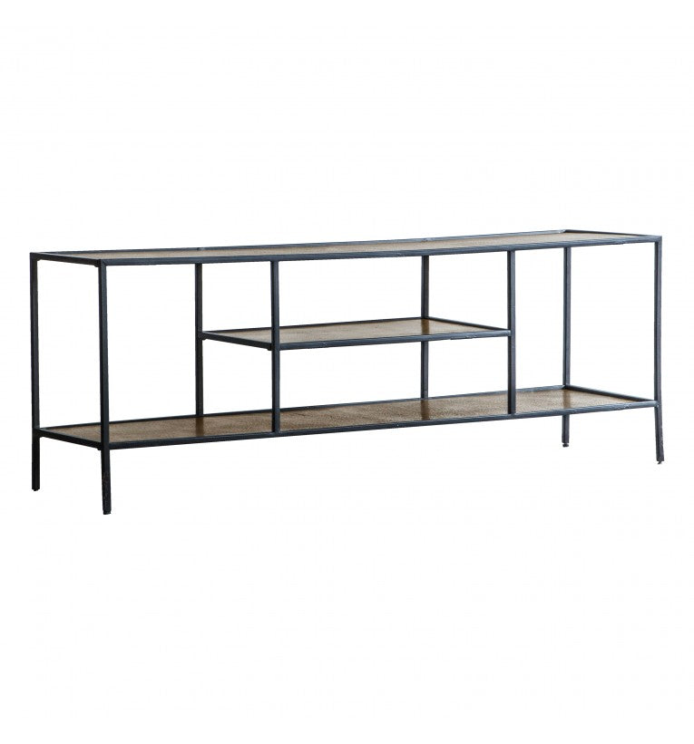 Gallery Interiors Hadston Media Unit in Antique Gold Olivia's