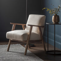 Gallery Interiors Neyland Occasional Chair in Natural Linen