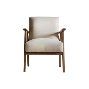 Gallery Interiors Neyland Natural Linen Occasional Chair | Outlet