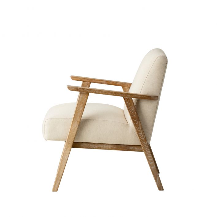 Gallery Interiors Neyland Occasional Chair in Natural Linen