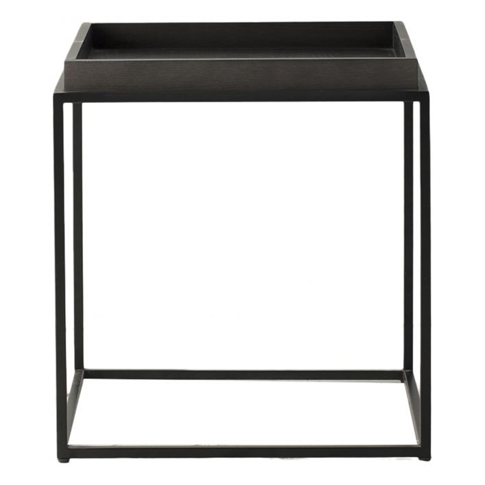 Gallery Interiors Forden Tray Side Table in Black