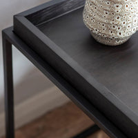 Gallery Interiors Forden Tray Side Table in Black