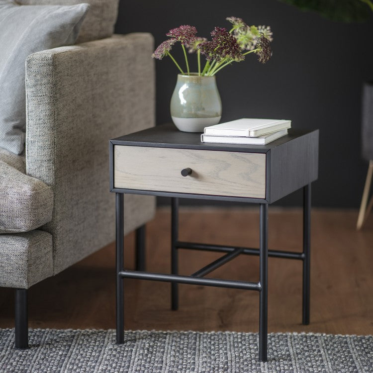 Gallery Direct Carbury 1 Drawer Bedside Table