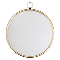 Gallery Interiors Bayswater Gold Round Mirror