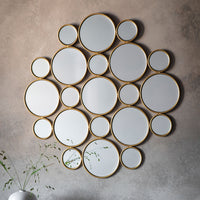 Gallery Interiors Wallis Circles Mirror in Gold