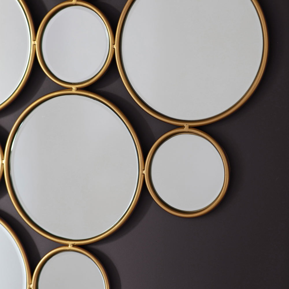 Gallery Interiors Wallis Circles Mirror in Gold