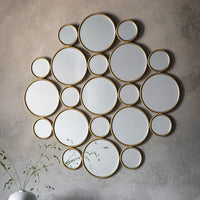 Gallery Interiors Wallis Circles Mirror in Gold