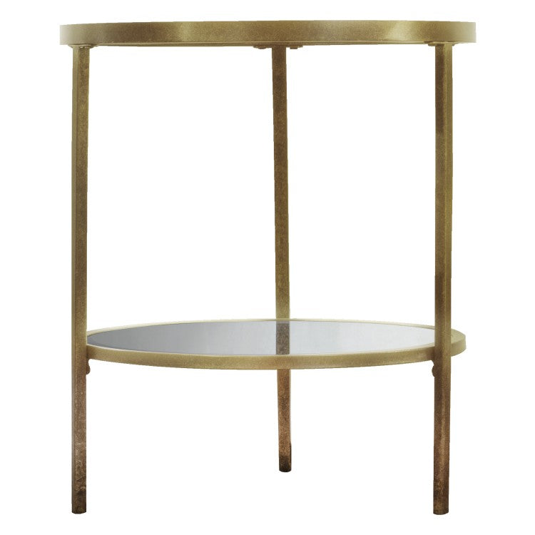 Gallery Interiors Hudson Side Table in Champagne