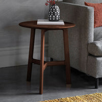 Gallery Interiors Madrid Side Table in Dark Brown